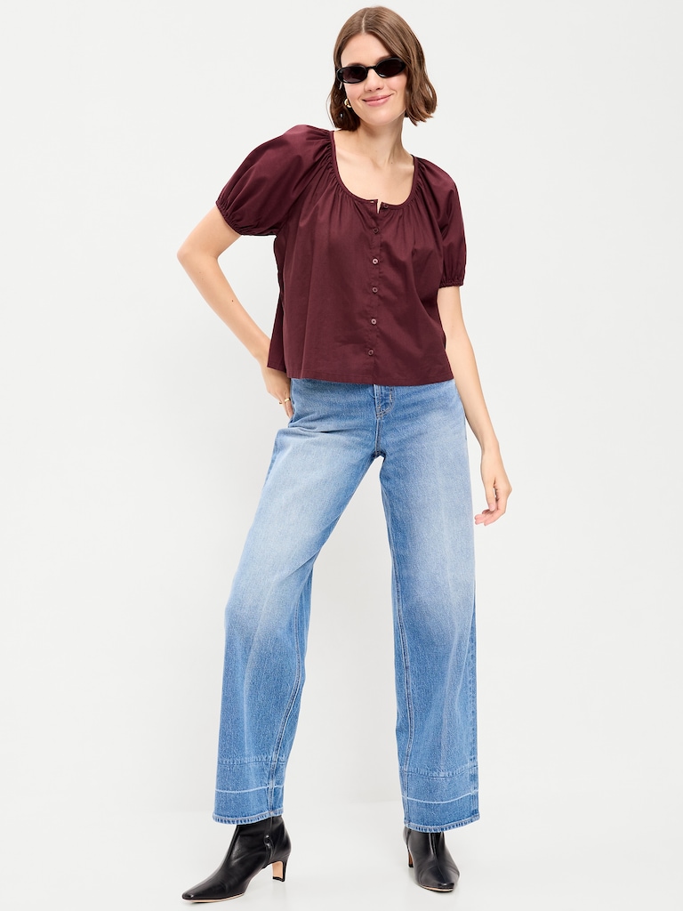 Airy Button-Down Top