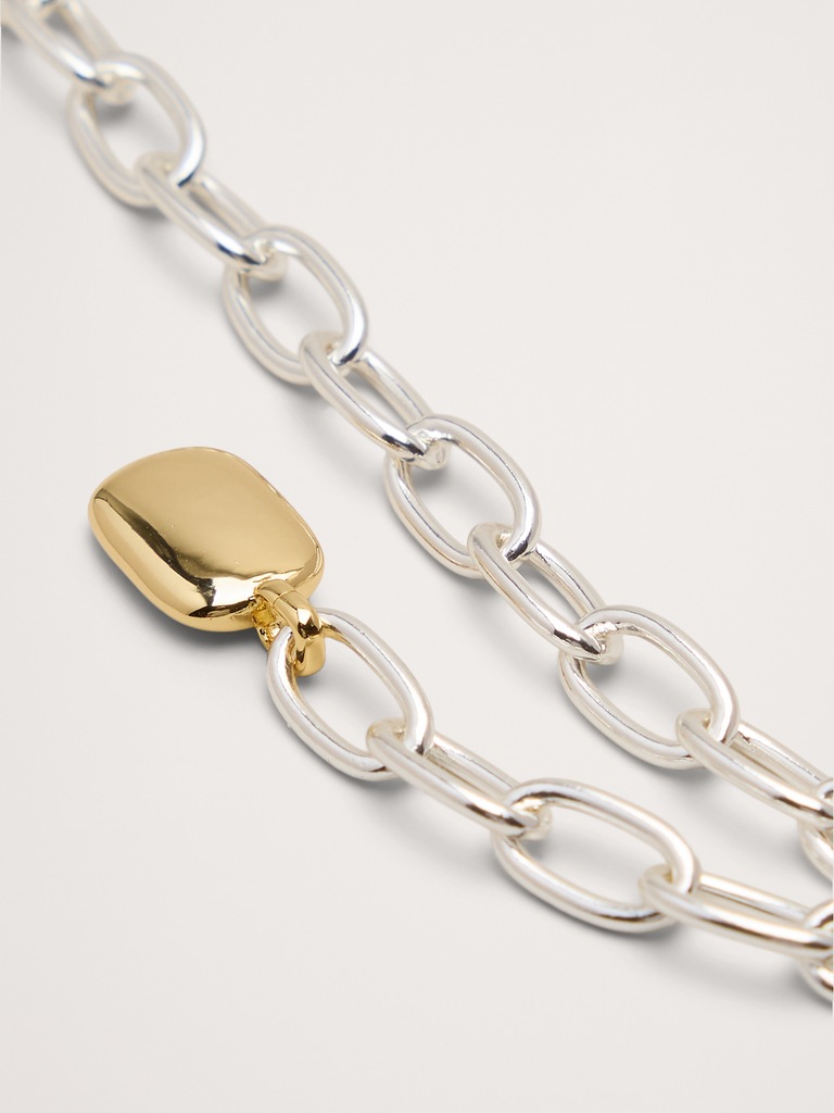 Two-Tone Link Necklace