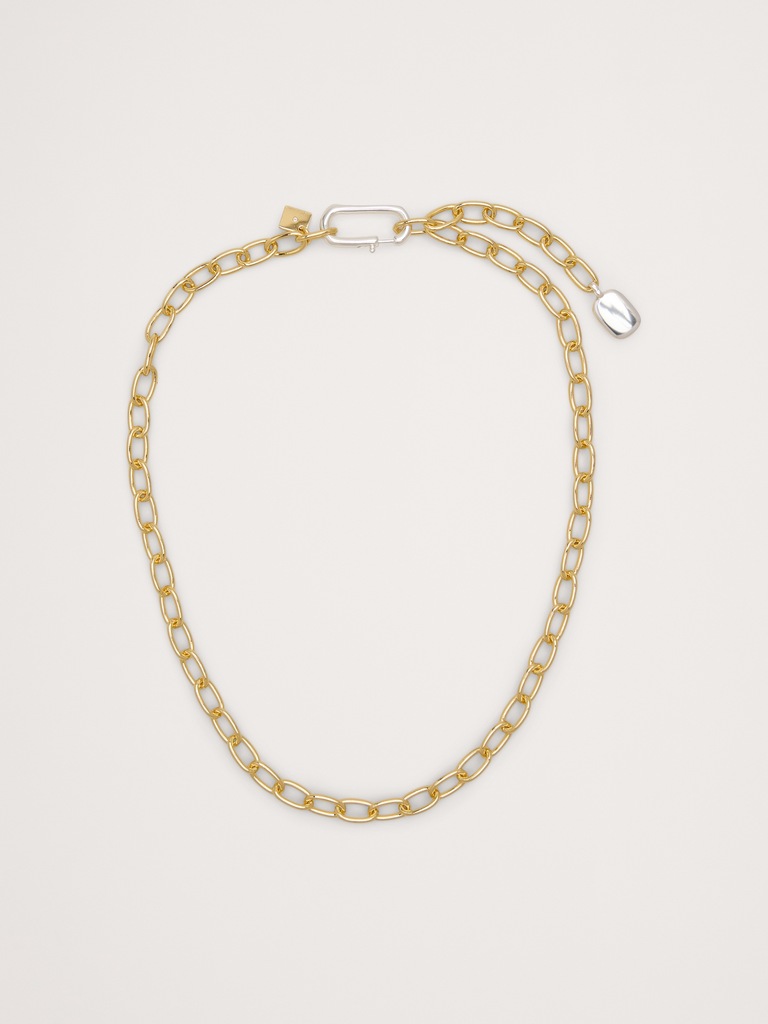Two-Tone Link Necklace