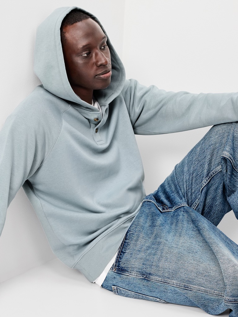 Henley Pullover Hoodie