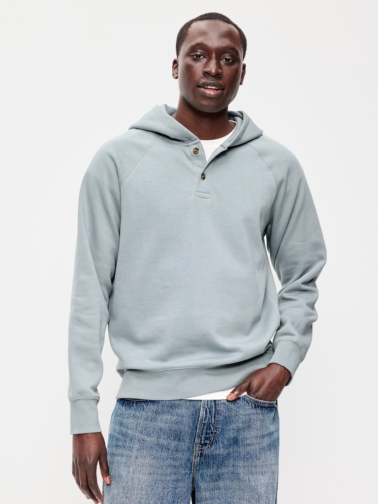 Henley Pullover Hoodie