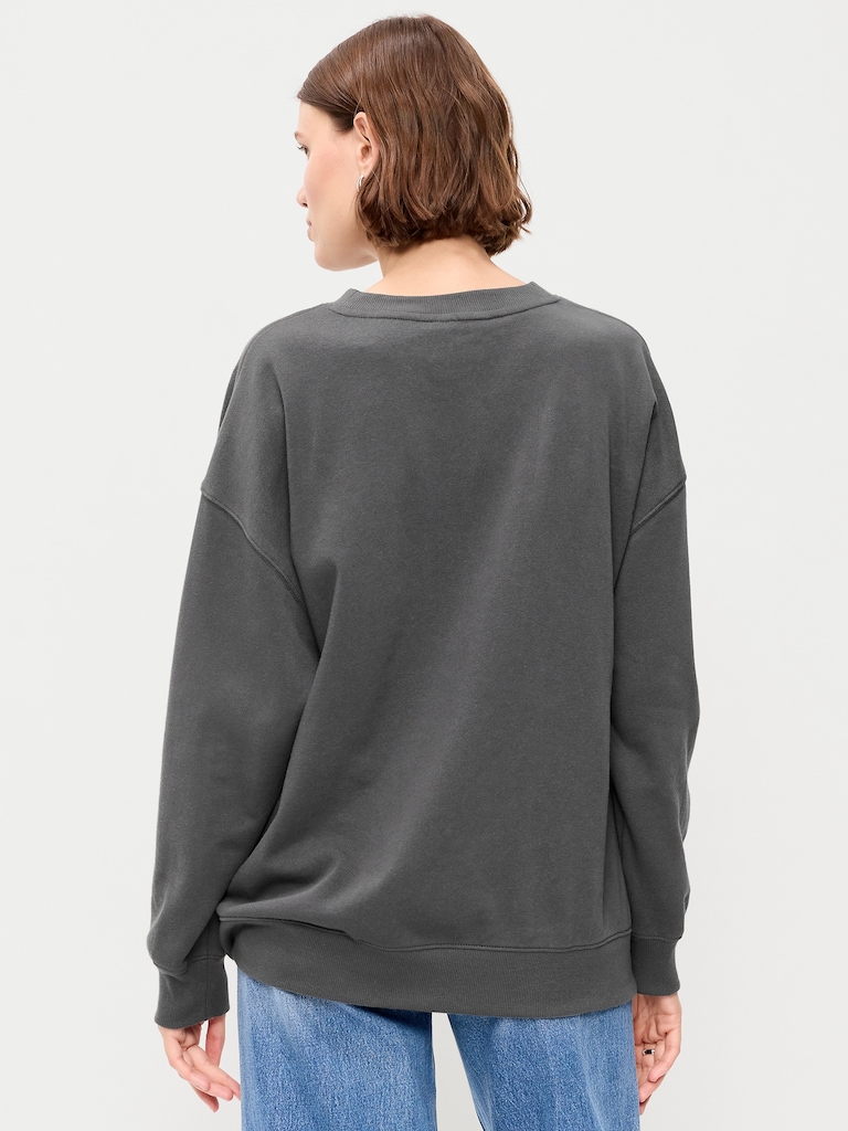 SoComfy Oversized Crew-Neck Sweatshirt