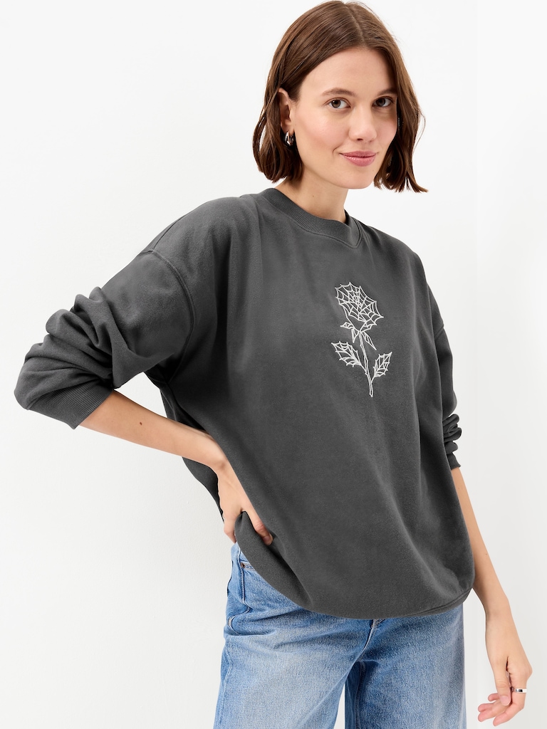 SoComfy Oversized Crew-Neck Sweatshirt