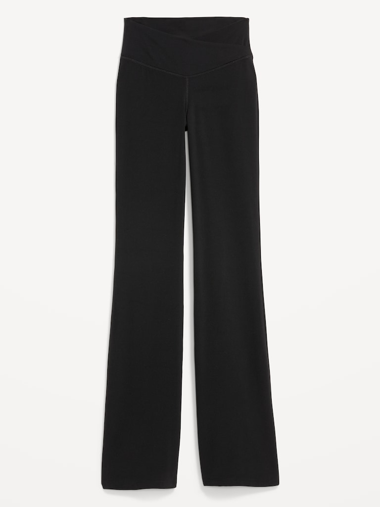 Crossover-Waist StudioSmooth Flare Leggings