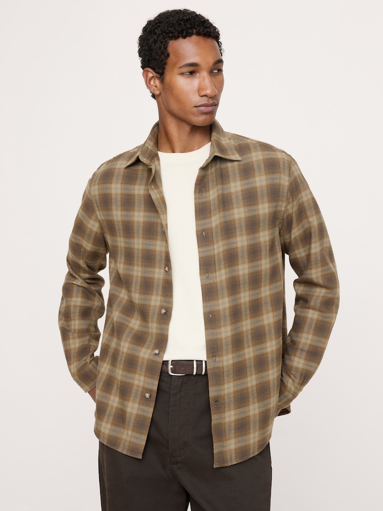 Standard-Fit Lightweight Flannel Shirt