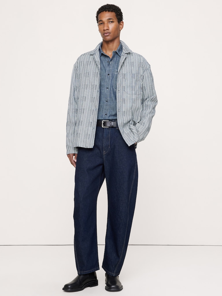 Relaxed-Fit Textured Flannel Shirt