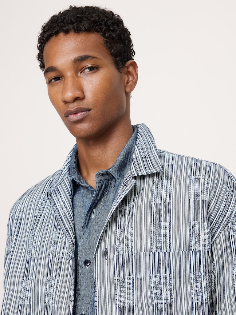Relaxed-Fit Textured Flannel Shirt