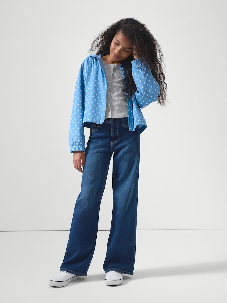 Kids High Rise Wide-Leg Ankle Sweatpant Jeans
