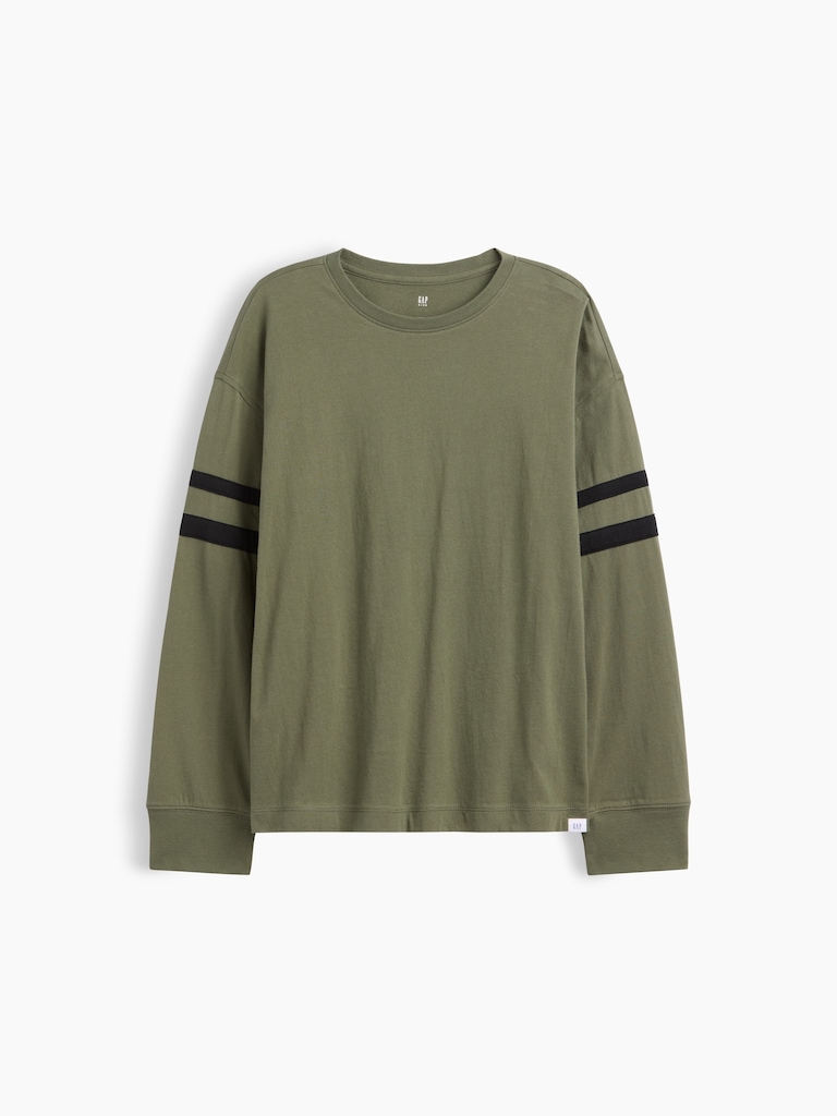 Kids Relaxed Varsity Crewneck T-Shirt
