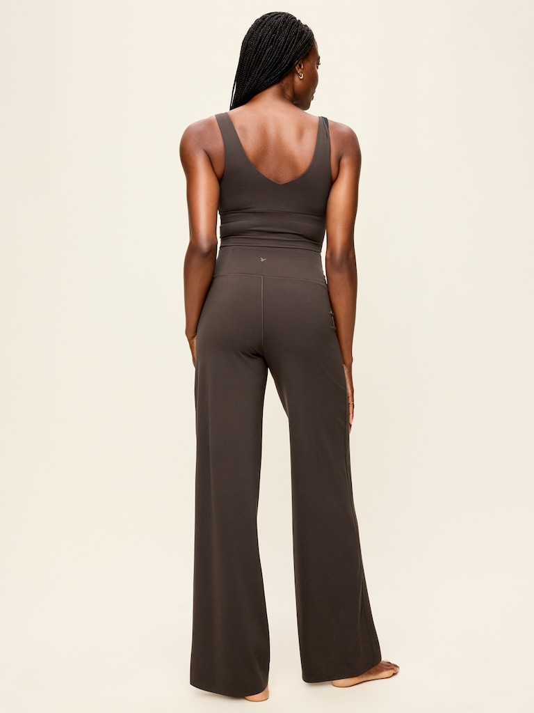 Pantalon StudioSmooth à jambe large à taille haute