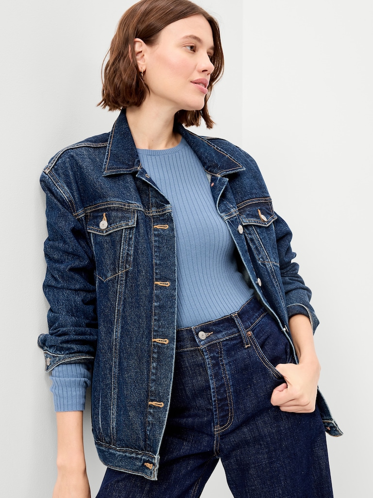 Crew-Neck Long-Sleeve Ribbed Top
