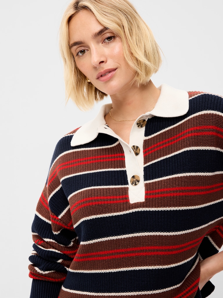 Shaker Polo Sweater