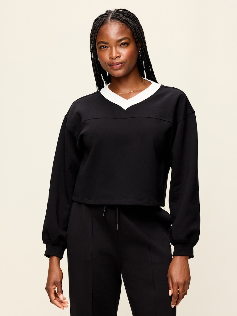 Dynamic Fleece Oversized Cropped Sweatshirt