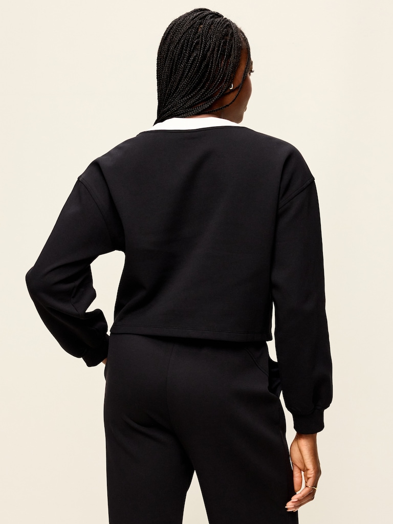 Dynamic Fleece Oversized Cropped Sweatshirt
