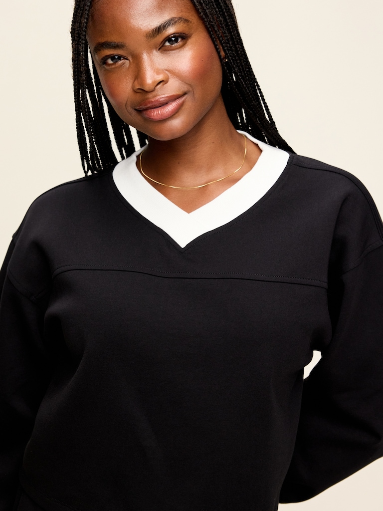Dynamic Fleece Oversized Cropped Sweatshirt