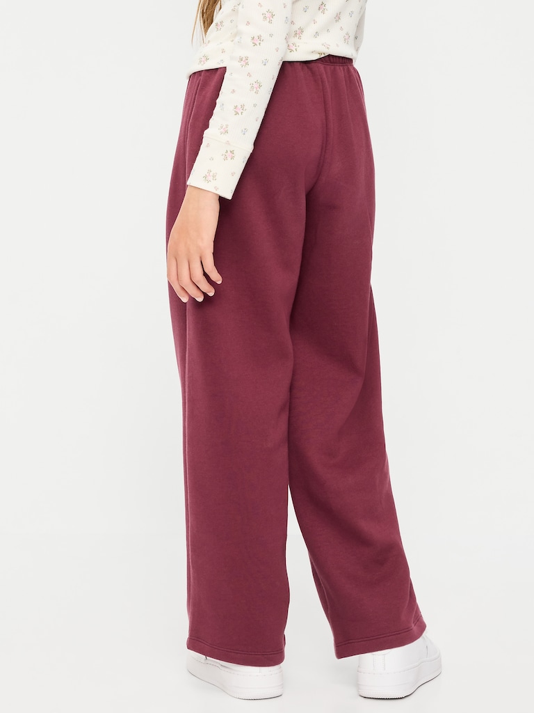 High-Waisted Logo Graphic Wide-Leg Sweatpants for Girls