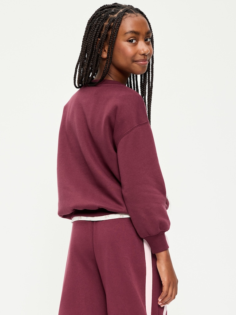 College Oversized Graphic Tunic Sweatshirt for Girls
