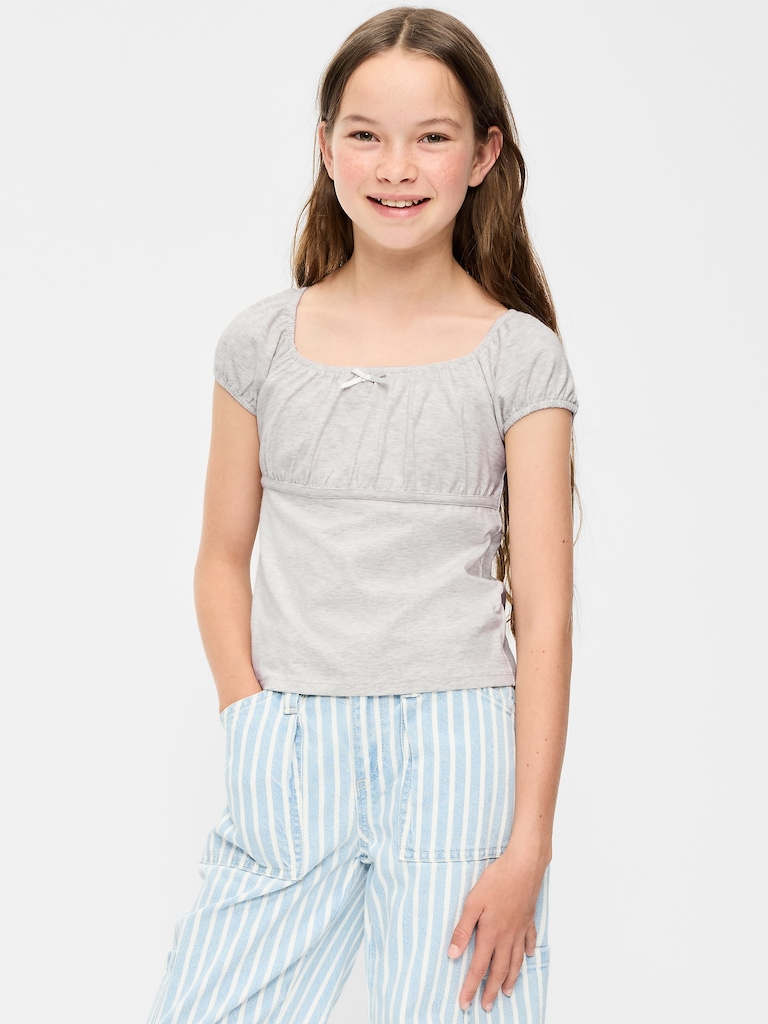 Puff-Sleeve Top for Girls