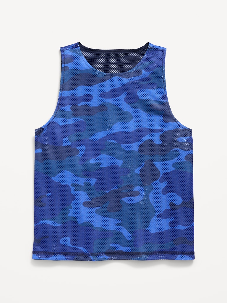 Oversized Mesh Reversible Tank Top for Boys