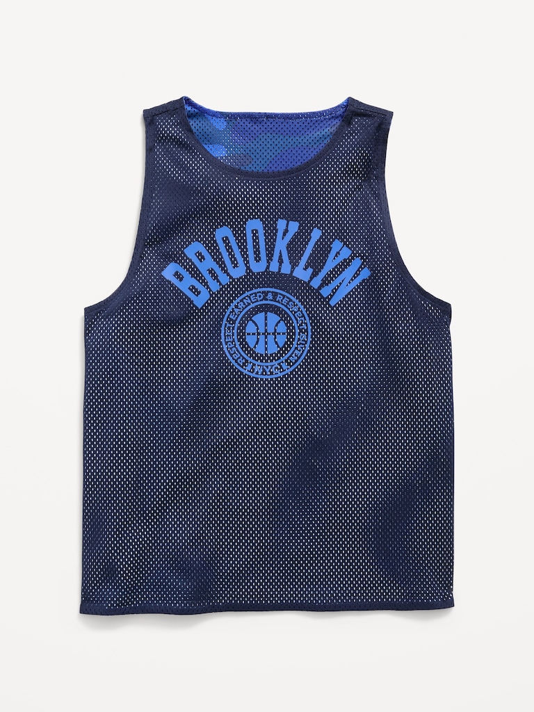 Oversized Mesh Reversible Tank Top for Boys