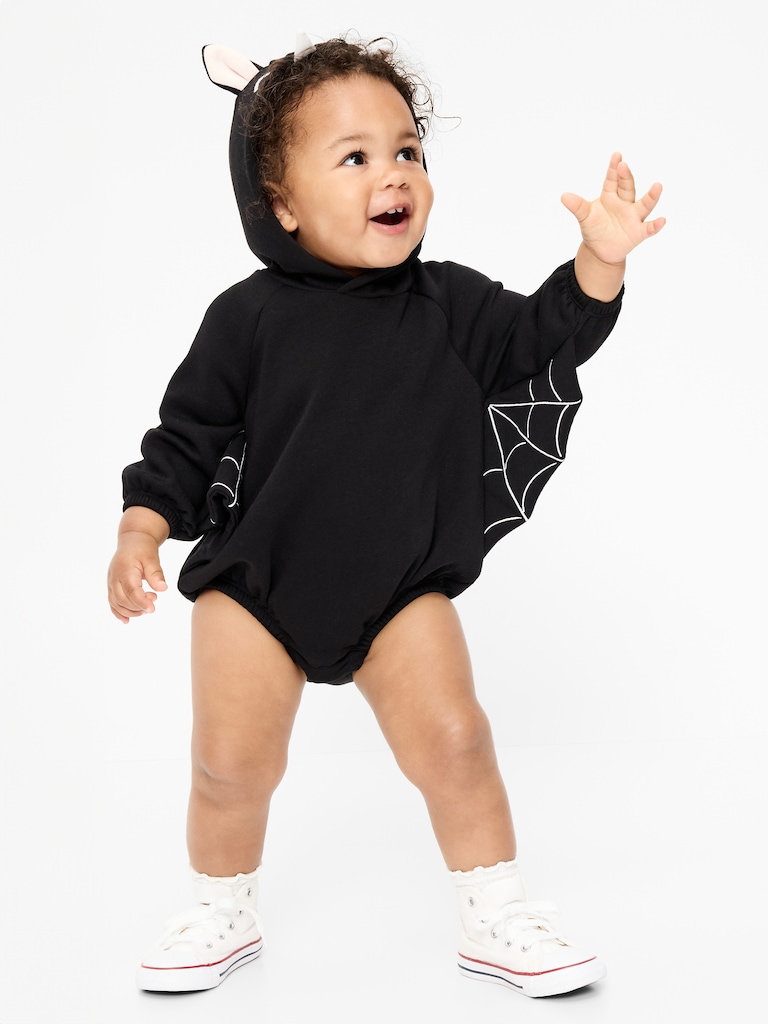 Hooded Critter Fleece One-Piece Romper for Baby