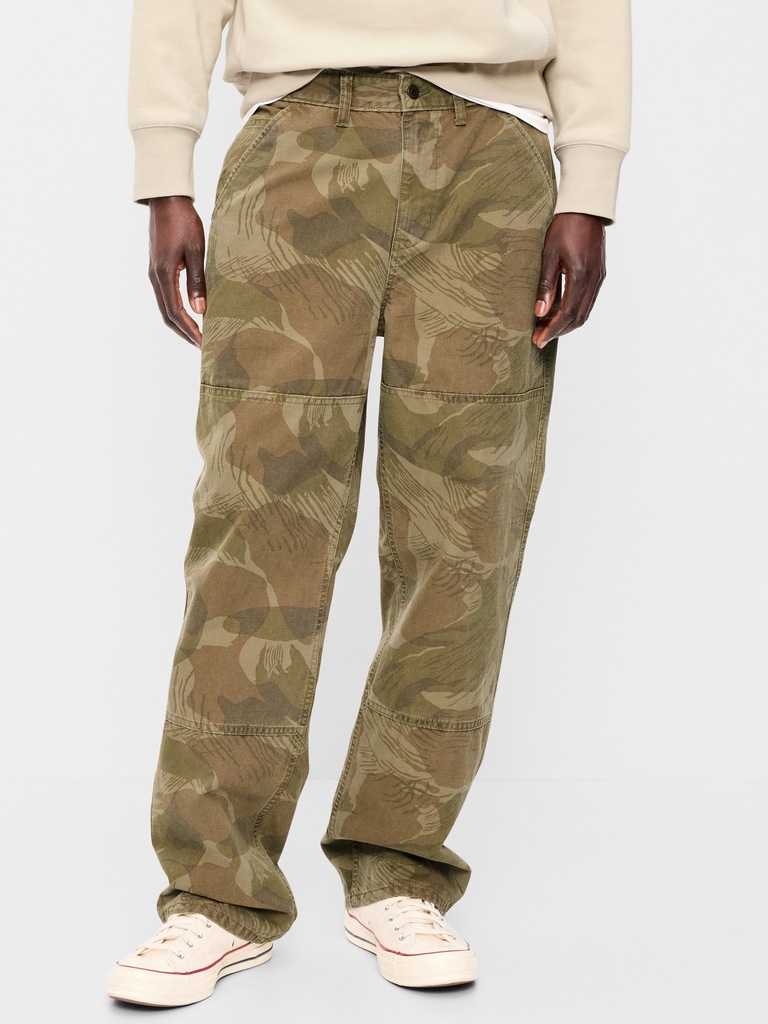 Pantalon menuisier coupe généreuse années 90 à genoux renforcés