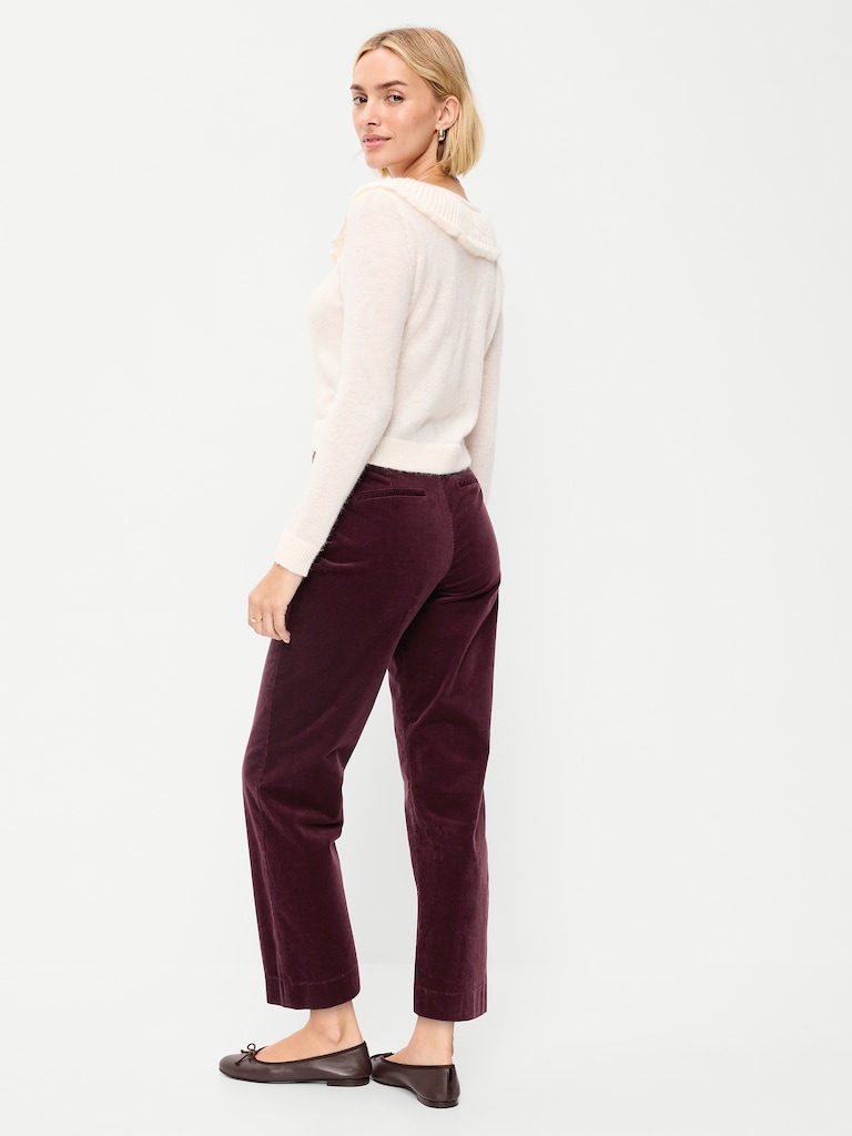 High-Waisted Pixie Straight Pants