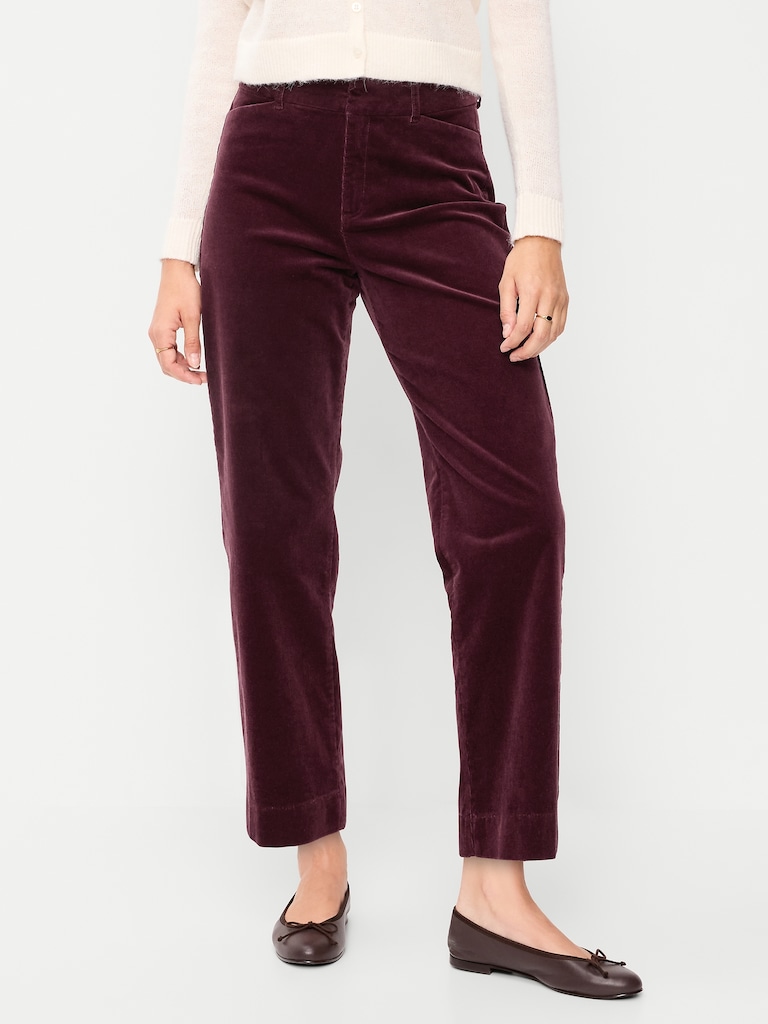 High-Waisted Pixie Straight Pants