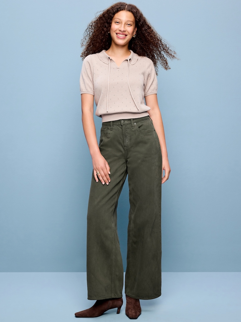 High-Waisted Baggy Wide-Leg Jeans