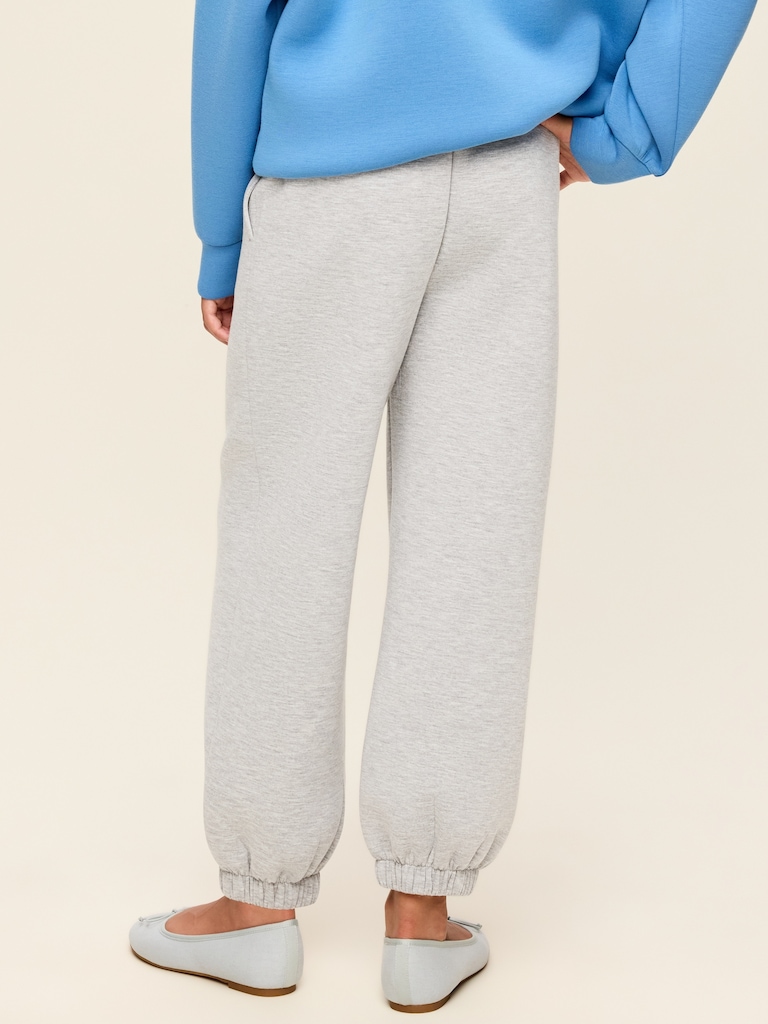 Pantalon de jogging en molleton raffiné à taille haute pour fille