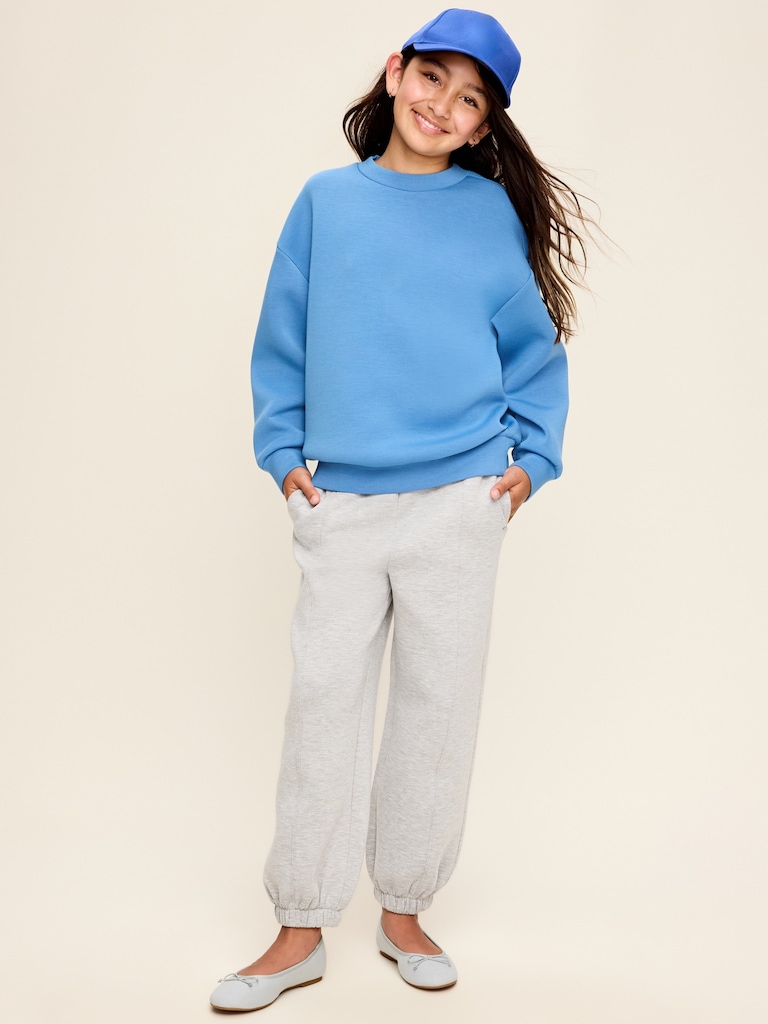 Pantalon de jogging en molleton raffiné à taille haute pour fille