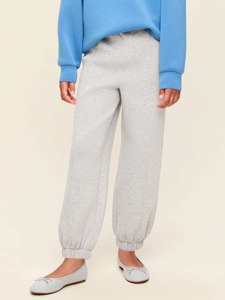 Pantalon de jogging en molleton raffiné à taille haute pour fille
