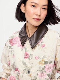 Cropped Denim Barn Jacket