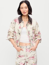 Cropped Denim Barn Jacket