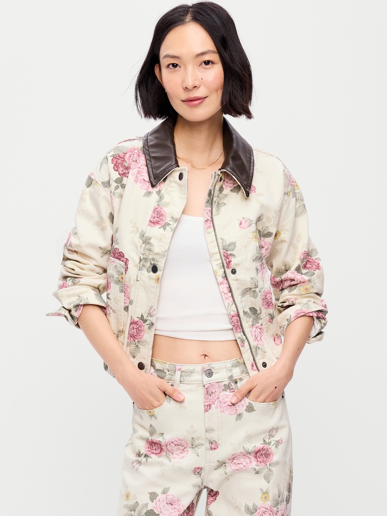 Veste campagnarde courte en denim