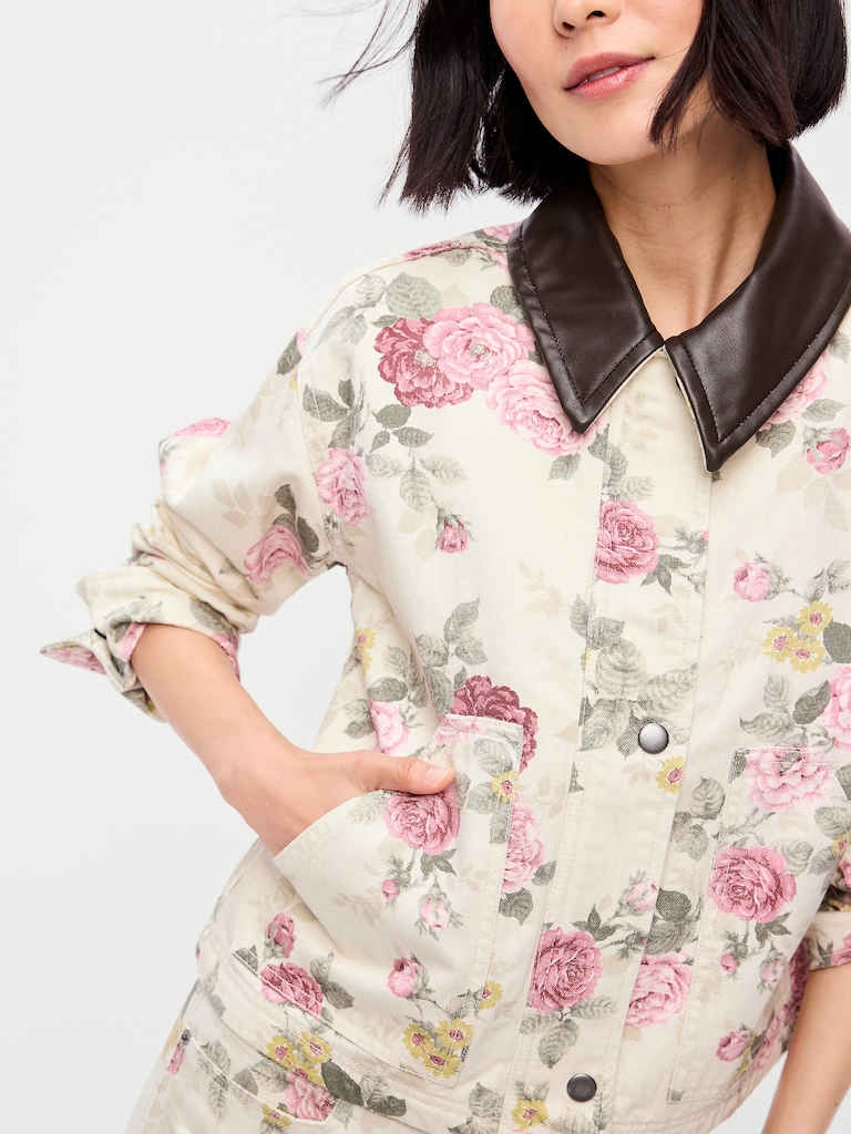 Veste campagnarde courte en denim