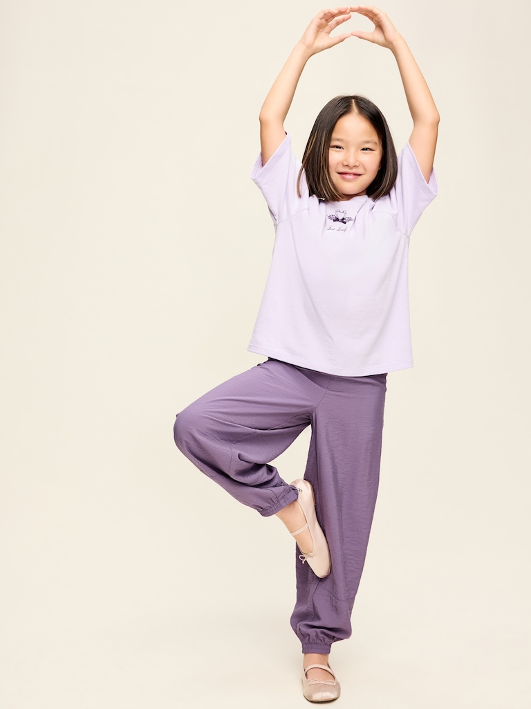 High-Waisted Crinkled Harem Pants for Girls