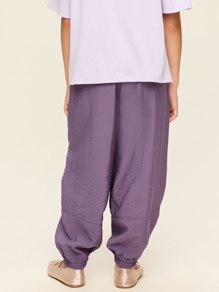 High-Waisted Crinkled Harem Pants for Girls