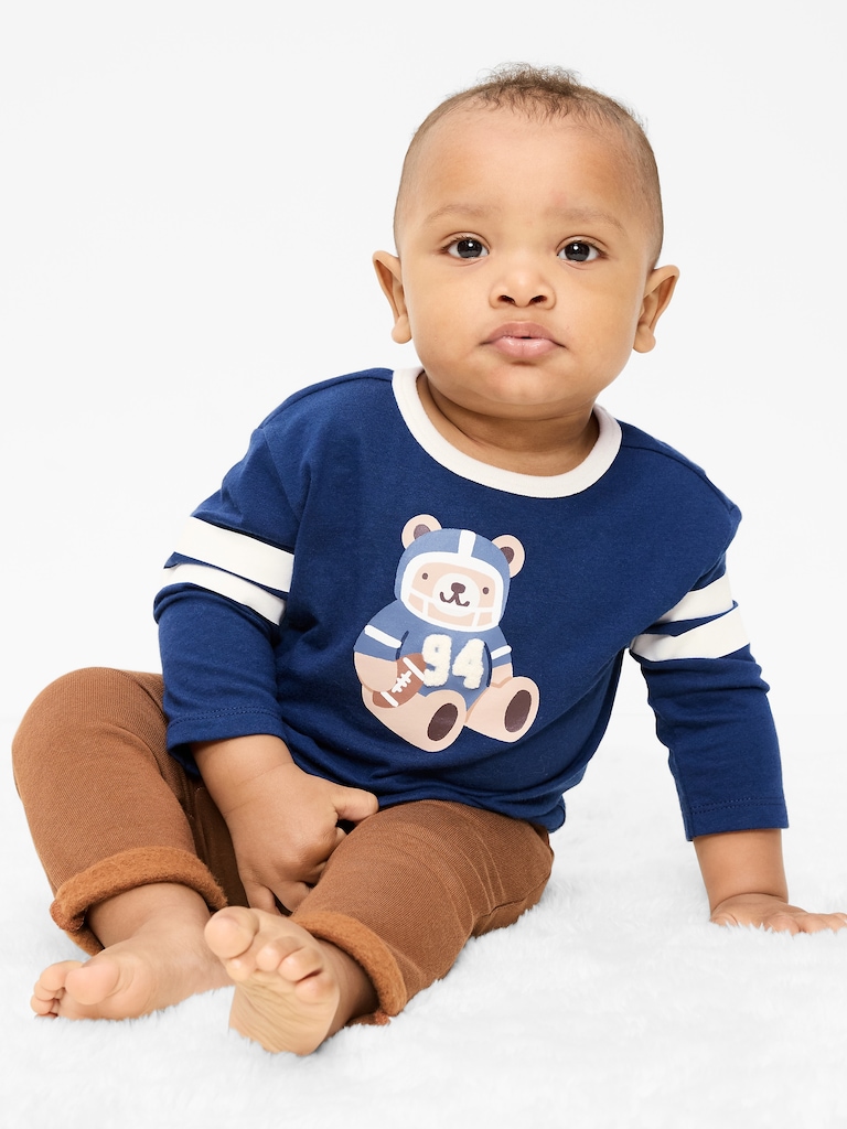 Long-Sleeve Graphic T-Shirt and Sweatpants Set for Baby
