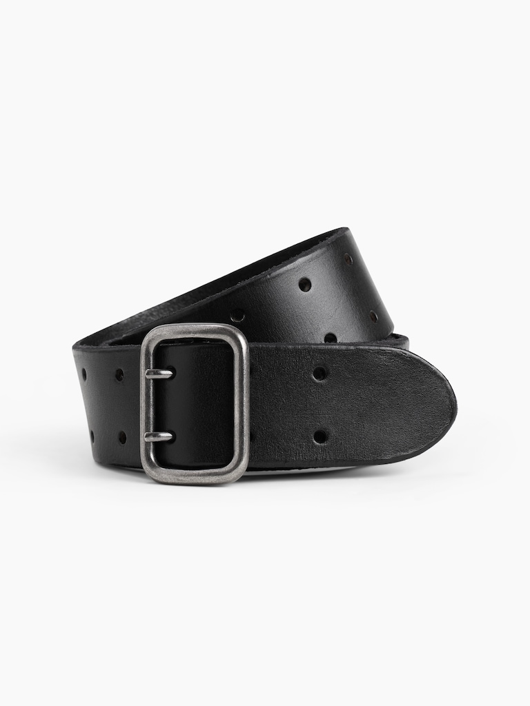 Double-Prong Leather Belt