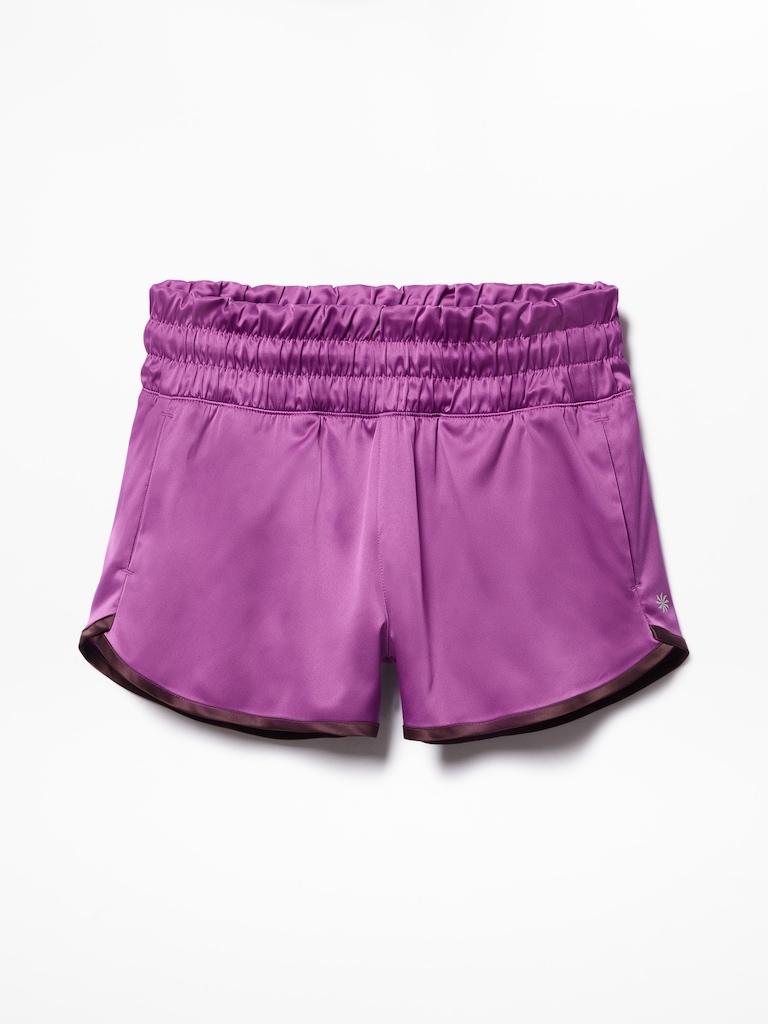 Athleta Girl Run Free Satin 2.5" Short