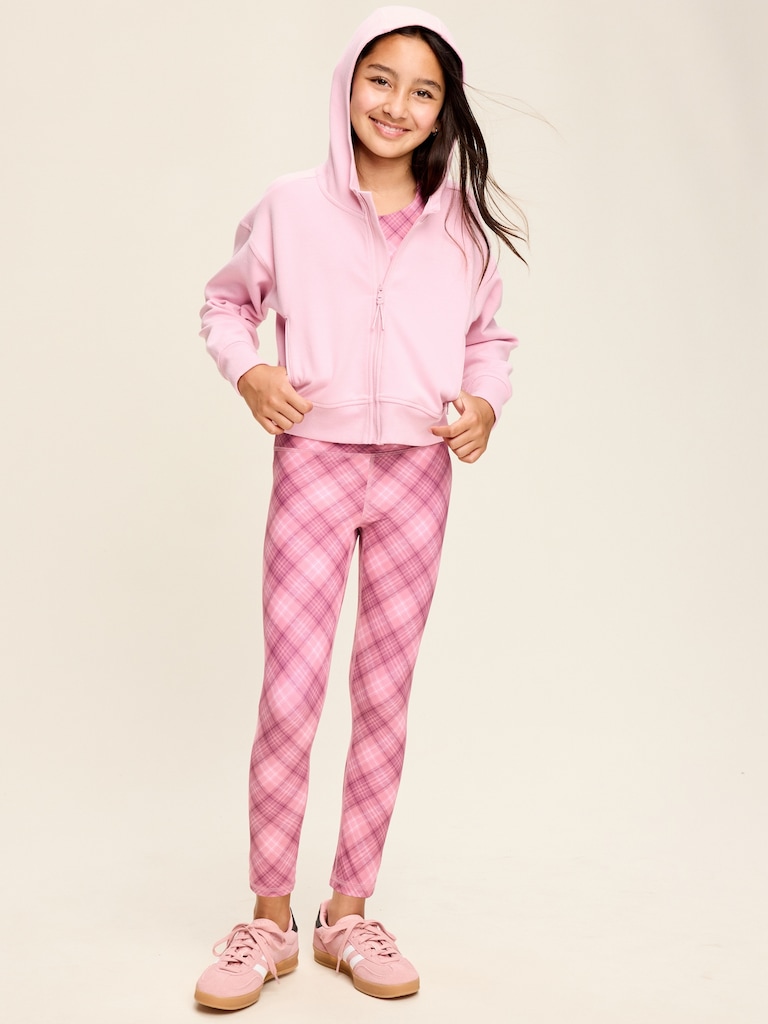 High-Waisted PowerSoft 7/8-Length Side-Pocket Leggings for Girls