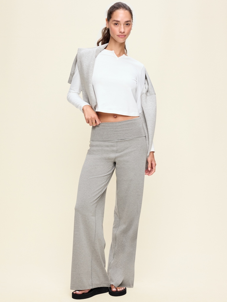 Pantalon PowerChill jambe large à taille haute et rabattable