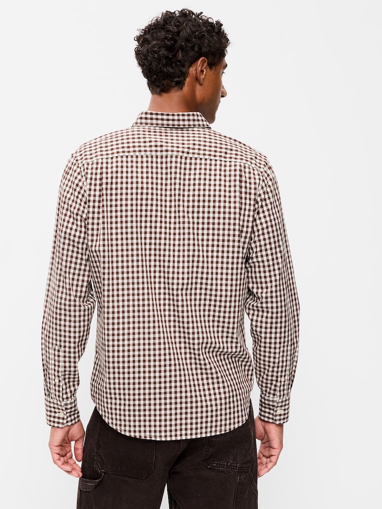 Classic Fit Everyday Plaid Poplin Shirt