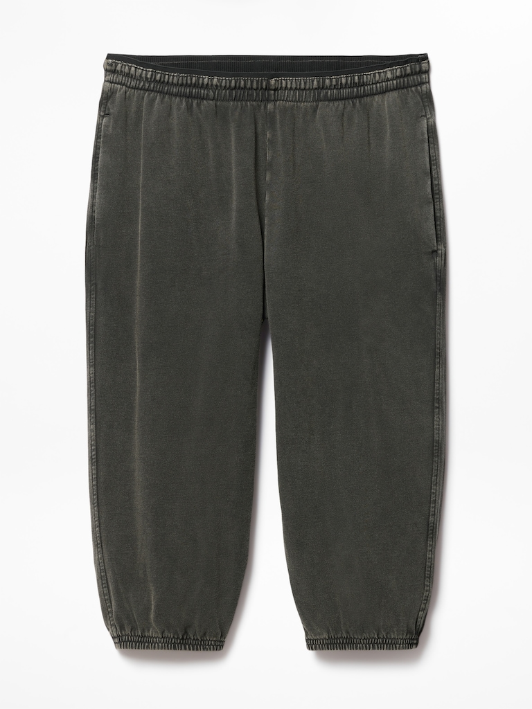 Airy Cotton Terry Snow Wash Capri