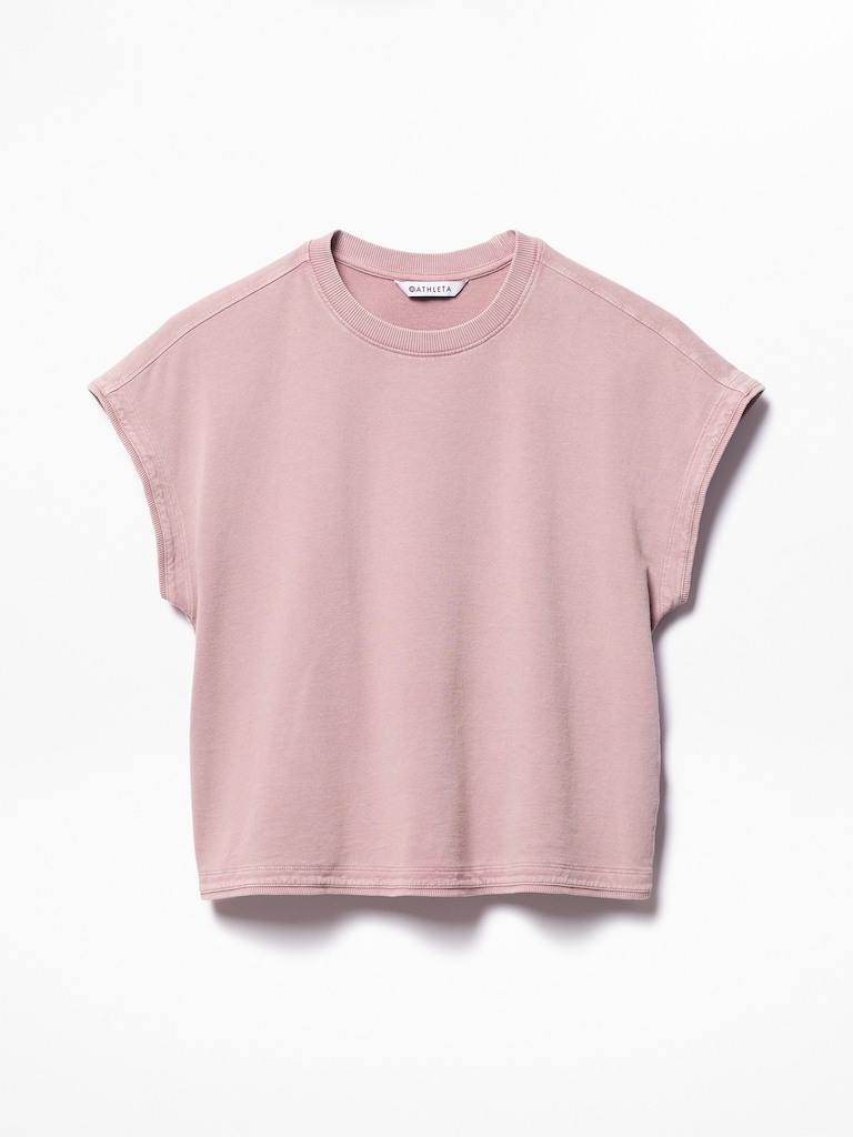 Airy Cotton Terry Snow Wash Sweatshirt Tee