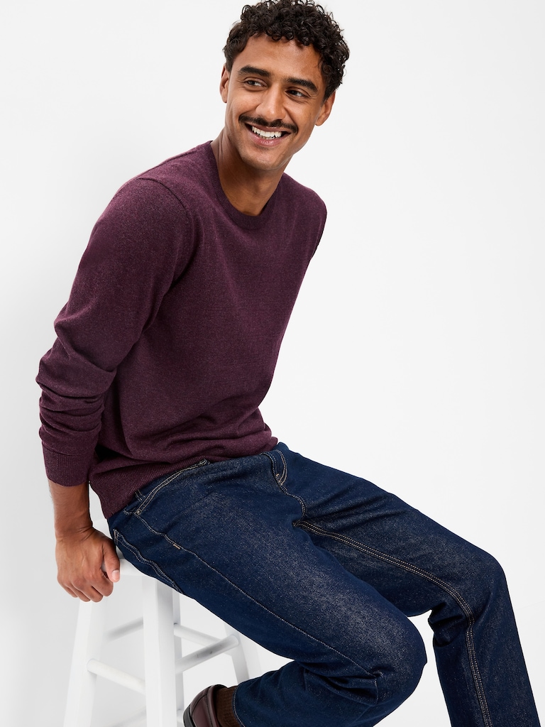 Washed Crew-Neck Sweater