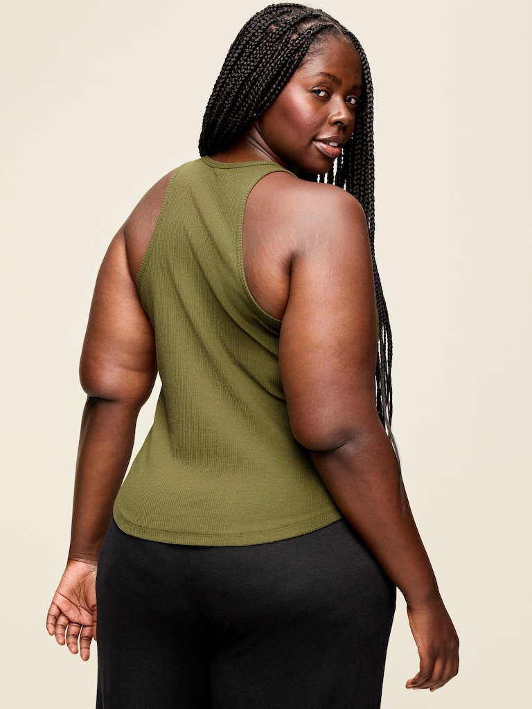CloudLite High-Neck Racerback Tank Top