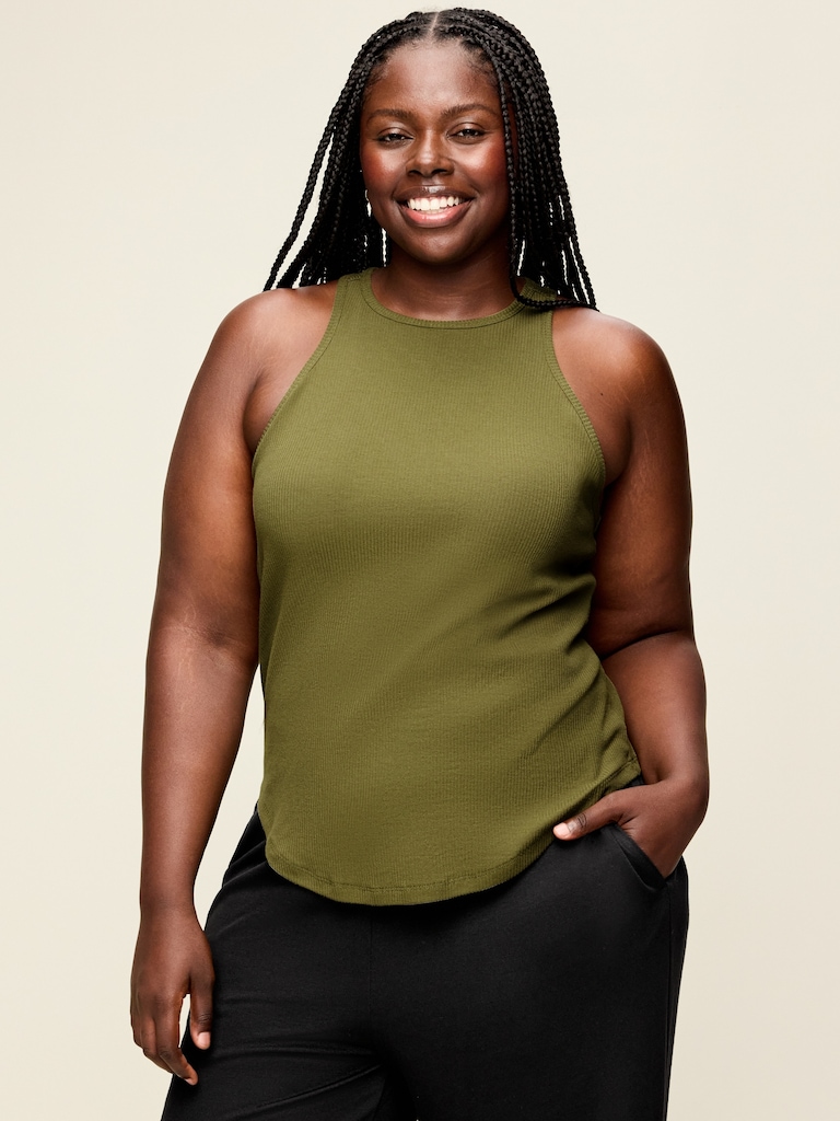 CloudLite High-Neck Racerback Tank Top