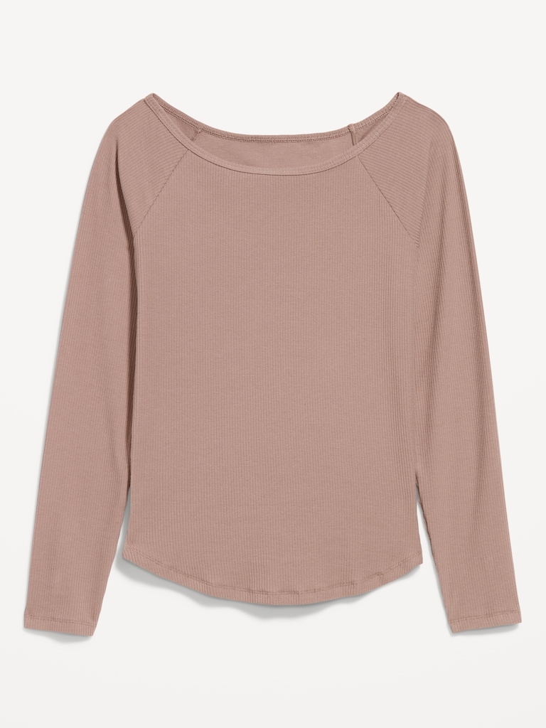 CloudLite Long-Sleeve Boatneck Top